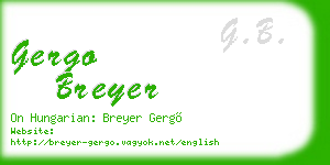 gergo breyer business card